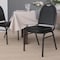 Flash Furniture Black Vinyl Stack Chair with Black Metal Frame NG-ZG10006-BK-BK-GG - alternate 1